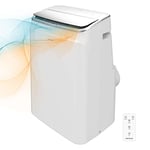 Cecotec Climatiseur Portable ForceClima 12600 Soundless Heating. Télécommande et pompe à chaleur, 12000 BTU, écran LED, 5 modes, déshumidification, couverture 28 m2