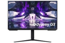 Samsung Ecran PC Odyssey G3 24'' 144Hz, 1ms MPRT , Dalle VA, Résolution 1920 x 1080 , 3 000 : 1 , 250 cd/m², AMD FreeSync Premium, Eye Saver Mode & Flicker Free, Pied Ajustable,HDMI, DisplayPort