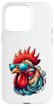 Coque pour iPhone 15 Pro Max Lunettes de soleil rétro vintage en forme de coq