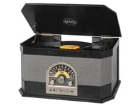 Trevi Tt 1040 Bt, Silver, Svart, Trä, 33,45,78 Rpm, Rotations-, Am, Fm, Mp3