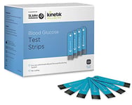 Kinetik Wellbeing Blood Glucose Test Strips, Pack of 50 - Compatible with Kinetik Monitor AG-607 - Home Diabetic Glucose Strips Used by the NHS - For Glucose Level Monitors & Diabetes Management