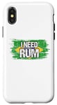 Coque pour iPhone X/XS I NEED RUM contient des traces d'alcool au Brésil