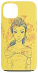 Coque pour iPhone 13 Disney Princesse Belle Vintage Jaune