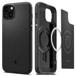 Spigen iPhone 15 Plus (6.7) Mag Armor Magfit Case - Black MagSafe Compatible - Certified Military-Grade Protection - Durable Back Panel + TPU Bumper