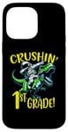 Coque pour iPhone 14 Pro Max Motif « I Crushed 1st Grade Astronaute on a T Rex School »