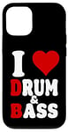 Coque pour iPhone 12/12 Pro I Love Drum & bass Funny rum and ass Music lover