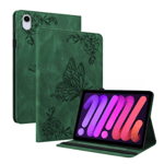 iPad mini 6 (2021) Fodral Imprinted Butterfly Flower - Grön