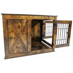 Maxxpet - Cage pour chien en bois 96x61x64 cm - Caisse pour chien - Cage pour chien pour la maison - Niche pour chien - Marron