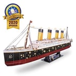 3D Jigsaw Puzzles for Adults LED Titanic Toys Model Kits Ship Kids Home Decor