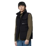 DUOER home Collier de Position Homme Down Gilet de Loisirs en Plein air Outillage Coton Vest d'hiver Veste Chaude vernisseuse (Color : Black, Taille : 165/84A)