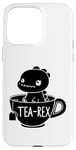 Coque pour iPhone 15 Pro Max Dinosaure drôle Tea-Rex T-Rex Dinosaure