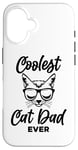 Coque pour iPhone 16 Le papa le plus cool des chats