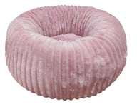 Croci Hyg Coussin pour Chats et Chiens de Petite Taille, lit Rond rembourré et déhoussable, Tissu Supersoft, Tapis de lit et de Voiture, Rose Poudre, Ø 50 cm