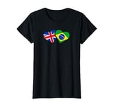 UK Brazil Flag T Shirt Heart British Brazilian Love Cute T-Shirt