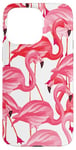 iPhone 15 Pro Max Flamingo Pattern White Phone Cover Case