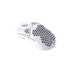 HyperX Pulsefire Haste – Souris de Jeu - Ultra-Légère, 62 g, 100 Heures d’Autonomie, sans Fil 2.4 Ghz, Coque en Nid d’Abeille, Design Hexagonal, Jusqu’À 16 000 DPI, 6 Boutons – Blanche/Rose