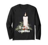 Girls love 3-wick candles black flame candle fant Groovy Long Sleeve T-Shirt