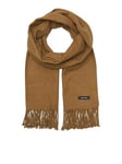 JACK & JONES J&J Knit Scarf Wide Winter Neck Wrap Fashion Cozy Soft Solid Color Essential Traditional Warm Unisex JACSOLID, Colours:Brown-2, Größe Accessoires:One Size