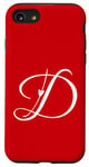 Coque pour iPhone SE (2020) / 7 / 8 D Amoureux Lettre Alphabet Monogramme D Initiales Cœur