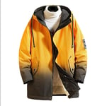 HSY SHOP Parka d'hiver pour Homme avec Capuche - Parka Chaude doublée - Parka extérieure à Capuche dans Un Paquet (Color : Yellow, Size : XS)