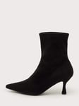 Monsoon Sophia Sock Ankle Boots, Black