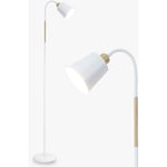 Anten - Lampadaire Orientable vili Lampadaire Liseuse Scandi E27 Max.60W Pour Salon Chambre Lampe Sur Pied Rétro Industriel En Métal H159m, Blanc