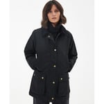 Barbour Acorn Waxed Jacket - Manteau femme Black / Classic 10 / S