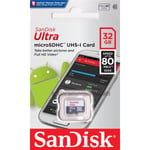 SanDisk Ultra 80 Mo / s 32 Go Micro SD SDXC Carte Flash SD TF Classe 10 UHS-I Mobile