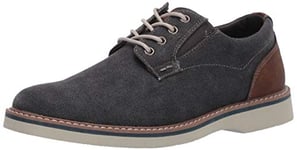 Nunn Bush Homme Barklay Canvas Plain Toe Oxford Lace Up Tissu, Gris, 48.5 EU