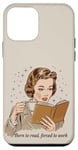 Coque pour iPhone 12 mini Rat de bibliothèque rétro Humour – Born to Read Forced to Work