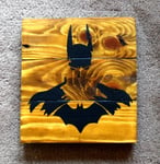 Wall Hanging Plaque Handmade Reclaimed Pallet Sign Batman Superhero Theme