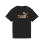 PUMA ESS Animal Logo Infill Tee G, T-Shirts Fille, PUMA Black,