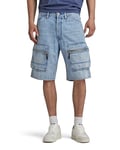 G-STAR RAW Short Denim Cargo Loose Homme ,Bleu (sun faded cloudburst D24442-D536-G339), 30