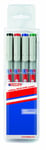 edding 152 M stylo non-permanent - noir,rouge,bleu,vert -plume ronde 1 mm-stylo pour écrire sur le verre, le plastique, les feuilles et les surfaces lisses - séchage rapide, peut être corrigé à l'eau