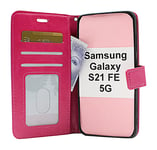 Crazy Horse Wallet Samsung Galaxy S21 FE 5G (SM-G990B) (Hotpink)