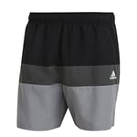 adidas Men's Block Clx Sl Swim Trunks, Black/Grey Three, S UK