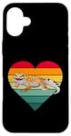 Coque pour iPhone 16 Plus Reptile Happy Retro Vintage Heart Leopard Gecko Lover