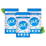 PUR Gum | Sugar Free Chewing Gum | Made with Xylitol | Vegan, Aspartame Free, Gluten Free & Keto Friendly | Natural Peppermint Flavoured Gum, 55 Pieces (Pack of 3)