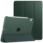 TiMOVO Coque pour iPad Air 11 Pouces M2 2024, iPad Air 6, iPad Air 5/4e Gén (2022/2020), Étui de Protection Magnétique Mince avec Dos Transparent, Étui Sommeil/Réveil Auto, Vert Nuit