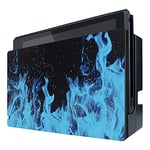 PlayVital Coque Remplacement Anti-Rayures Rigide pour Nintendo Switch Dock,Coque Dock Protection pour Switch Dock,Cover Dock pour Switch(Dock Non Inclus)-Flamme Bleue