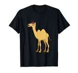 Mr Camel With Curly Retro Moustache, Hat And Monocle T-Shirt