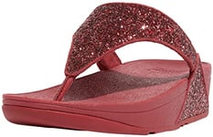 Fitflop Femme Lulu Glitter Toe-Thongs Tongues, Rouge foncé, 36 EU