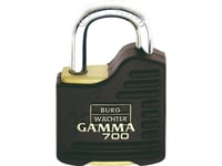 Burg Wächter Gamma 700 55 Sb Hänglås Identiskt Mässing, Svart Profil Cylinder Hänglås