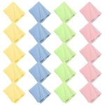 20 Pcs Eyeglasses Cleaning Cloth, Microfibers Cleaning Cloths Glasses Cleaning Cloths Lint Free Lens Cloth for Cleaning Glasses Spectacles Camera Lenses（mixed color）