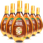6x Garnier Ultimate Blends Smoothing Hair Oil 150ml Coconut Oil & Cocoa Butter