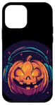 Coque pour iPhone 12 mini Musique d'Halloween cool avec ce costume de citrouille DJ