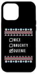 iPhone 12 Pro Max Nice, Naughty, Queenie Christmas Ugly Sweater Style Case