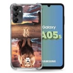 Cokitec Coque Renforcée pour Samsung Galaxy A05S Animal Lion Reflet