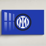 Licensed Décor FC Internazionale Milano Décoration murale en acrylique Motif blason bleu Grand format 130 x 80 cm