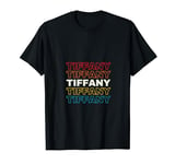 I Love Tiffany Personalized Retro Sunset First Name T-Shirt